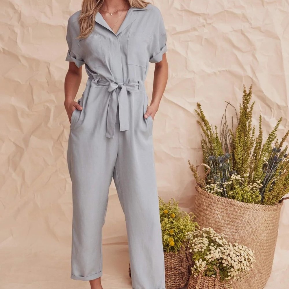 ASTR Blue Miri Jumpsuit